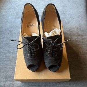 Christian Louboutin Lady Derby 120mm - flannel - size 37.5